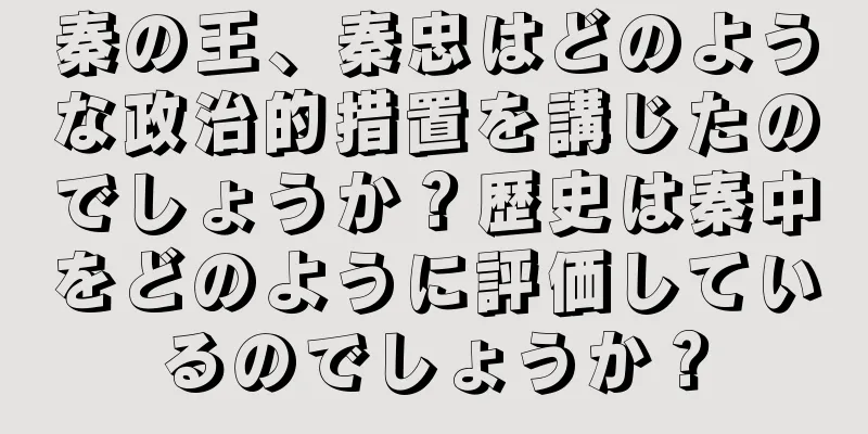 秦の王、秦忠はどのような政治的措置を講じたのでしょうか？歴史は秦中をどのように評価しているのでしょうか？