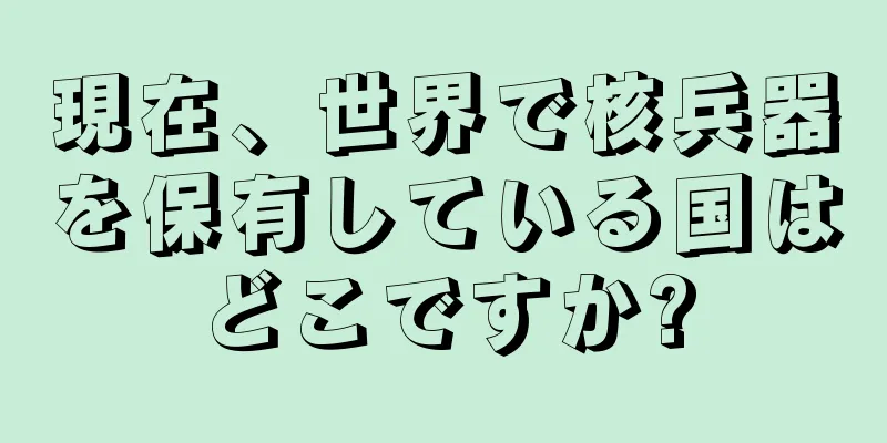 現在、世界で核兵器を保有している国はどこですか?