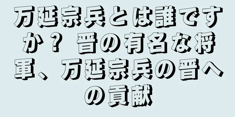 万延宗兵とは誰ですか？ 晋の有名な将軍、万延宗兵の晋への貢献