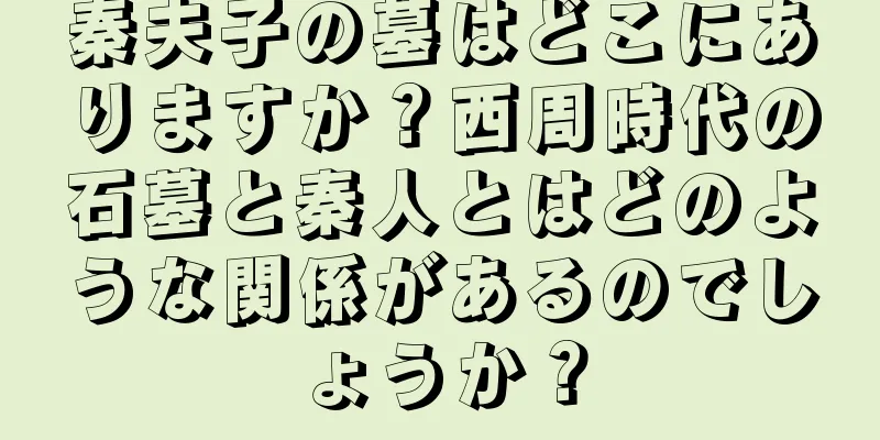秦夫子の墓はどこにありますか？西周時代の石墓と秦人とはどのような関係があるのでしょうか？