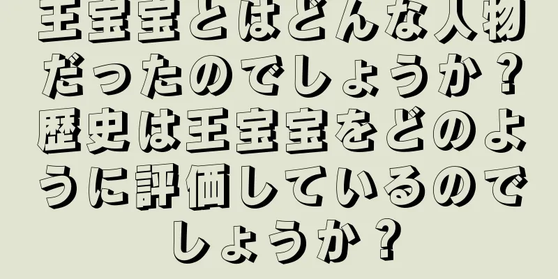 王宝宝とはどんな人物だったのでしょうか？歴史は王宝宝をどのように評価しているのでしょうか？