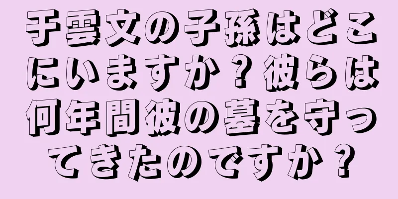 于雲文の子孫はどこにいますか？彼らは何年間彼の墓を守ってきたのですか？