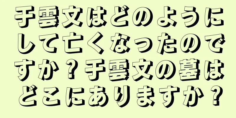 于雲文はどのようにして亡くなったのですか？于雲文の墓はどこにありますか？