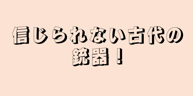 信じられない古代の銃器！