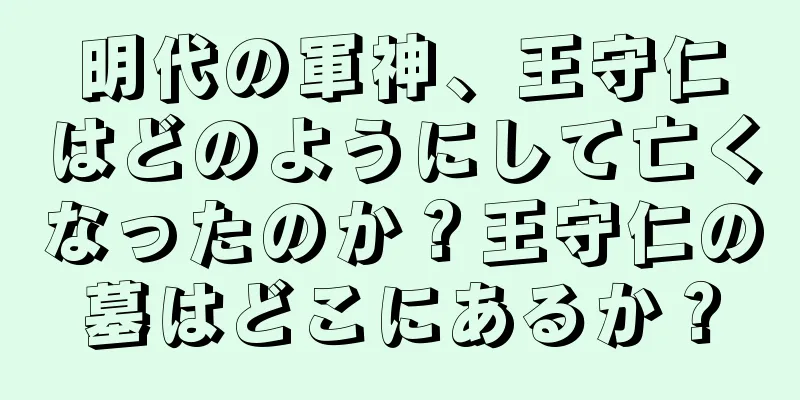 明代の軍神、王守仁はどのようにして亡くなったのか？王守仁の墓はどこにあるか？