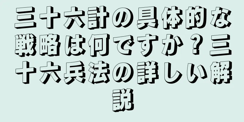 三十六計の具体的な戦略は何ですか？三十六兵法の詳しい解説