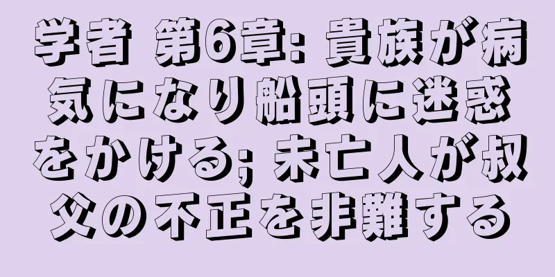 学者 第6章: 貴族が病気になり船頭に迷惑をかける; 未亡人が叔父の不正を非難する
