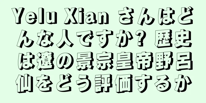 Yelu Xian さんはどんな人ですか? 歴史は遼の景宗皇帝野呂仙をどう評価するか