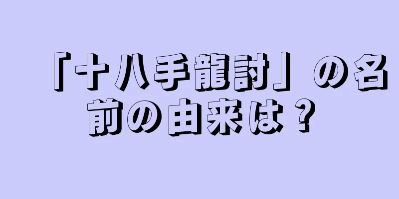 「十八手龍討」の名前の由来は？