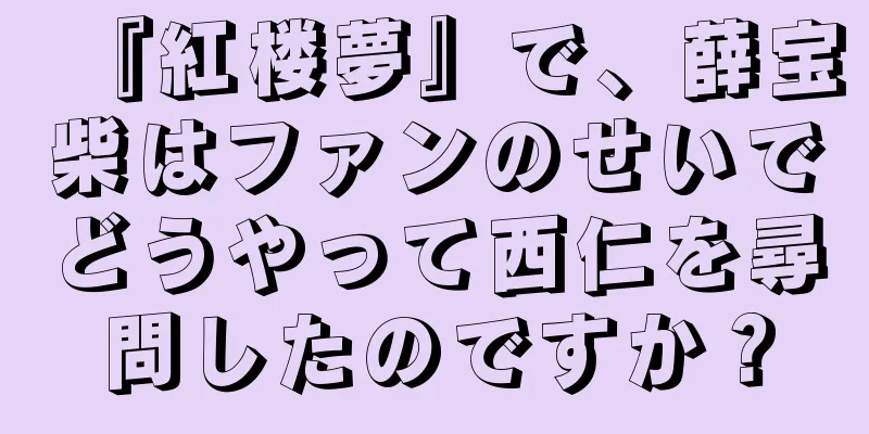 『紅楼夢』で、薛宝柴はファンのせいでどうやって西仁を尋問したのですか？