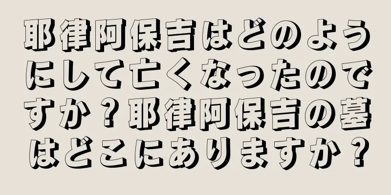 耶律阿保吉はどのようにして亡くなったのですか？耶律阿保吉の墓はどこにありますか？