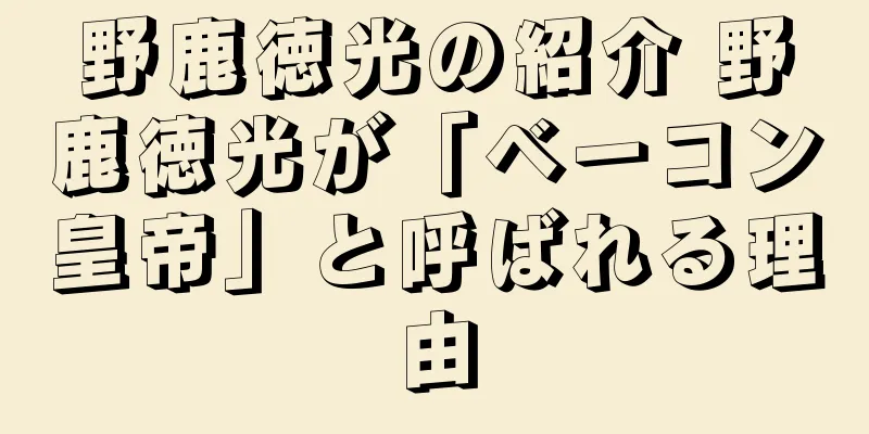 野鹿徳光の紹介 野鹿徳光が「ベーコン皇帝」と呼ばれる理由