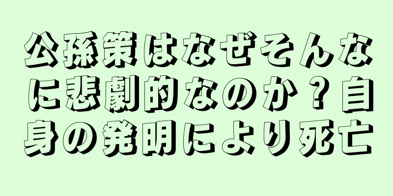 公孫策はなぜそんなに悲劇的なのか？自身の発明により死亡