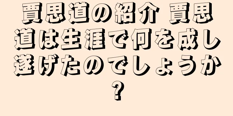 賈思道の紹介 賈思道は生涯で何を成し遂げたのでしょうか?