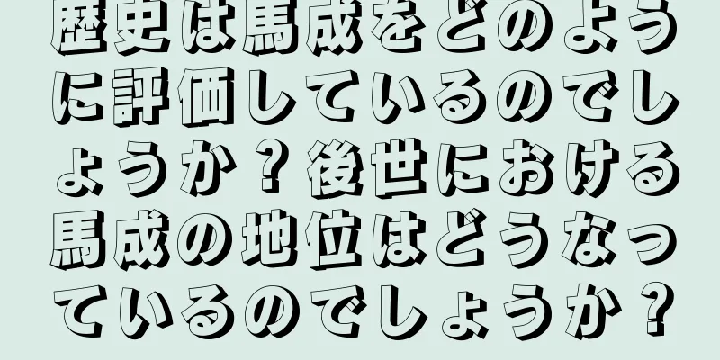 歴史は馬成をどのように評価しているのでしょうか？後世における馬成の地位はどうなっているのでしょうか？