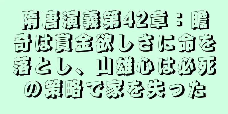 隋唐演義第42章：瞻奇は賞金欲しさに命を落とし、山雄心は必死の策略で家を失った