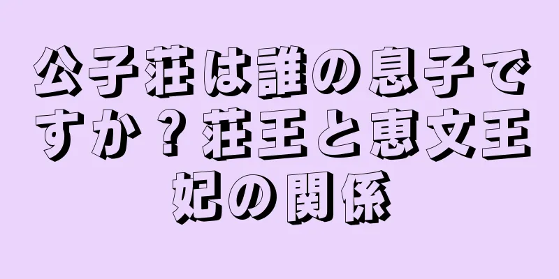公子荘は誰の息子ですか？荘王と恵文王妃の関係