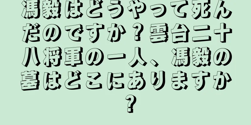 馮毅はどうやって死んだのですか？雲台二十八将軍の一人、馮毅の墓はどこにありますか？