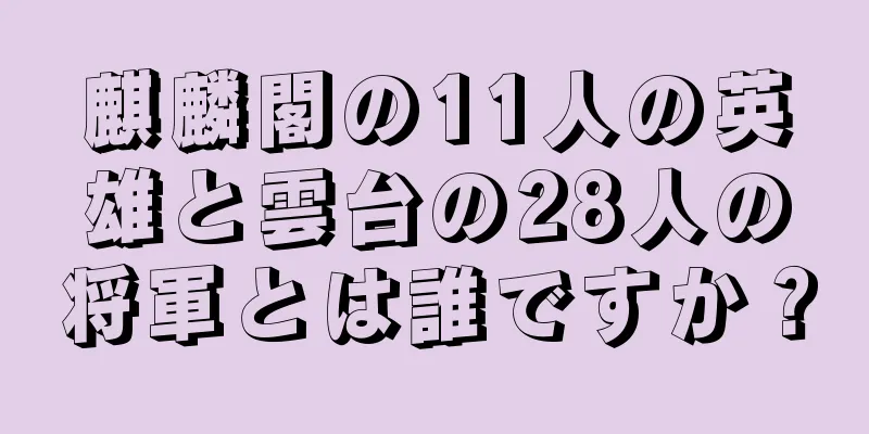 麒麟閣の11人の英雄と雲台の28人の将軍とは誰ですか？
