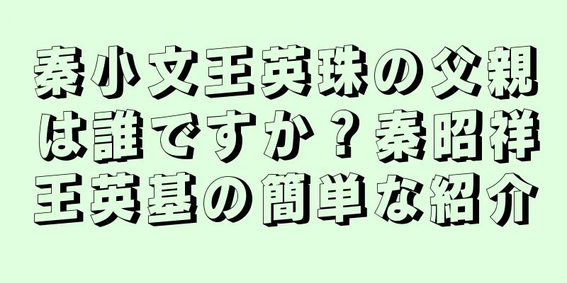 秦小文王英珠の父親は誰ですか？秦昭祥王英基の簡単な紹介