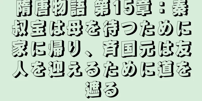 隋唐物語 第15章：秦叔宝は母を待つために家に帰り、斉国元は友人を迎えるために道を遮る