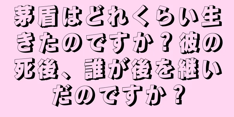 茅盾はどれくらい生きたのですか？彼の死後、誰が後を継いだのですか？