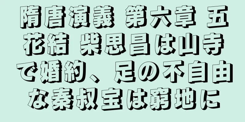 隋唐演義 第六章 五花結 柴思昌は山寺で婚約、足の不自由な秦叔宝は窮地に