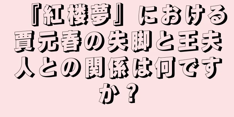 『紅楼夢』における賈元春の失脚と王夫人との関係は何ですか？