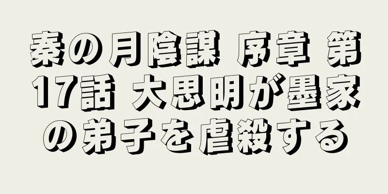 秦の月陰謀 序章 第17話 大思明が墨家の弟子を虐殺する