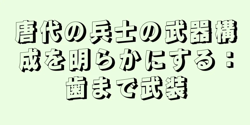 唐代の兵士の武器構成を明らかにする：歯まで武装