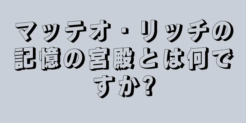 マッテオ・リッチの記憶の宮殿とは何ですか?