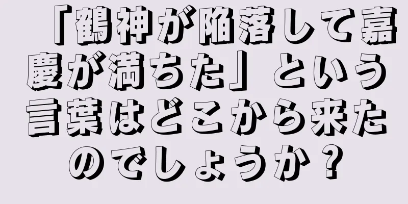 「鶴神が陥落して嘉慶が満ちた」という言葉はどこから来たのでしょうか？