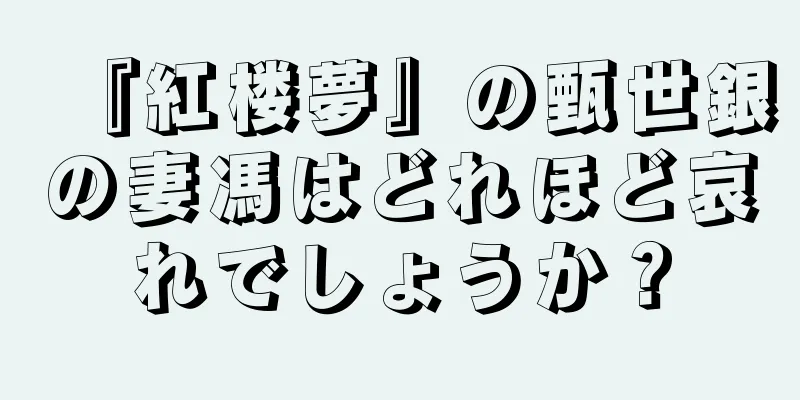 『紅楼夢』の甄世銀の妻馮はどれほど哀れでしょうか？