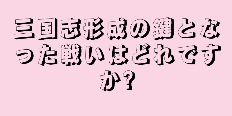 三国志形成の鍵となった戦いはどれですか?