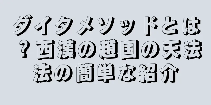 ダイタメソッドとは？西漢の趙国の天法法の簡単な紹介