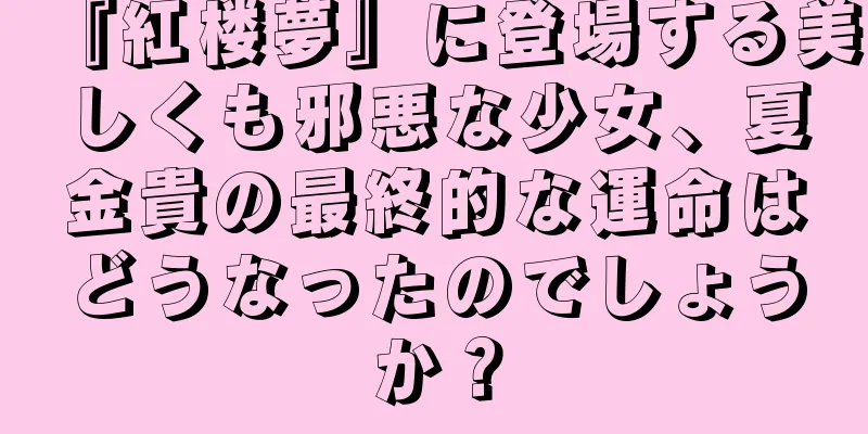 『紅楼夢』に登場する美しくも邪悪な少女、夏金貴の最終的な運命はどうなったのでしょうか？