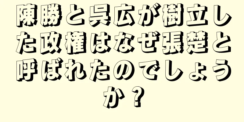 陳勝と呉広が樹立した政権はなぜ張楚と呼ばれたのでしょうか？
