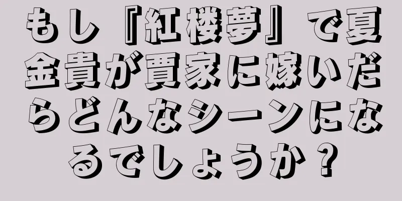 もし『紅楼夢』で夏金貴が賈家に嫁いだらどんなシーンになるでしょうか？