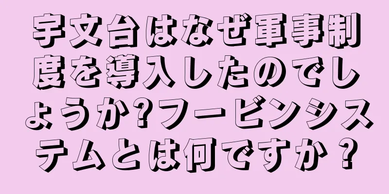 宇文台はなぜ軍事制度を導入したのでしょうか?フービンシステムとは何ですか？