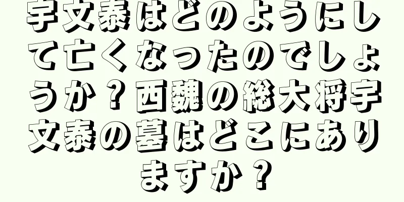 宇文泰はどのようにして亡くなったのでしょうか？西魏の総大将宇文泰の墓はどこにありますか？