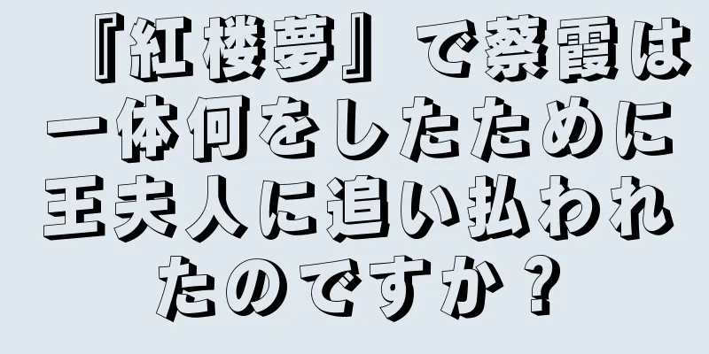『紅楼夢』で蔡霞は一体何をしたために王夫人に追い払われたのですか？
