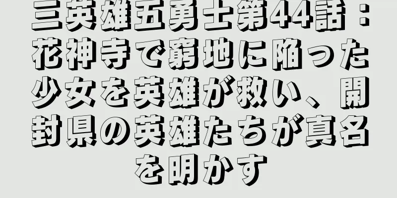 三英雄五勇士第44話：花神寺で窮地に陥った少女を英雄が救い、開封県の英雄たちが真名を明かす