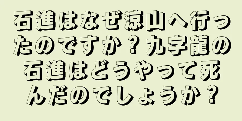 石進はなぜ涼山へ行ったのですか？九字龍の石進はどうやって死んだのでしょうか？