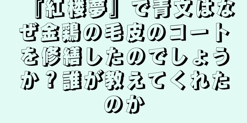 『紅楼夢』で青文はなぜ金鶏の毛皮のコートを修繕したのでしょうか？誰が教えてくれたのか