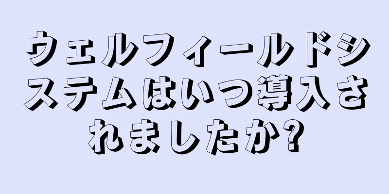 ウェルフィールドシステムはいつ導入されましたか?