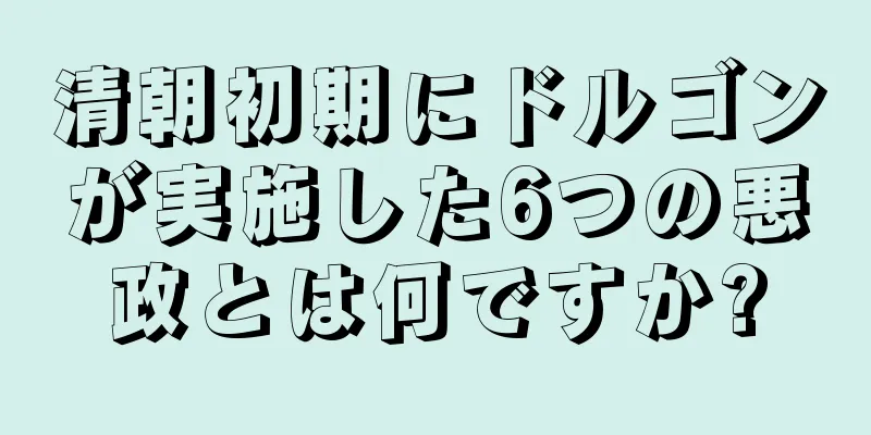 清朝初期にドルゴンが実施した6つの悪政とは何ですか?