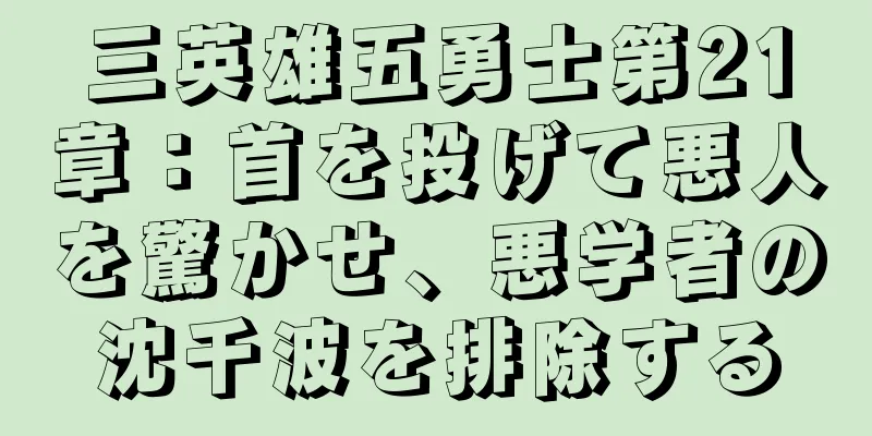 三英雄五勇士第21章：首を投げて悪人を驚かせ、悪学者の沈千波を排除する