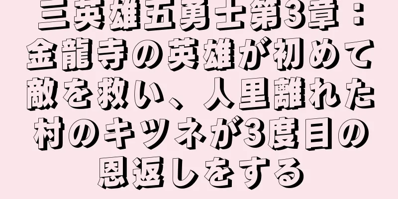 三英雄五勇士第3章：金龍寺の英雄が初めて敵を救い、人里離れた村のキツネが3度目の恩返しをする