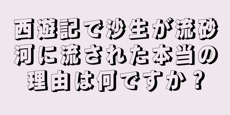 西遊記で沙生が流砂河に流された本当の理由は何ですか？