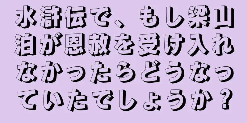 水滸伝で、もし梁山泊が恩赦を受け入れなかったらどうなっていたでしょうか？